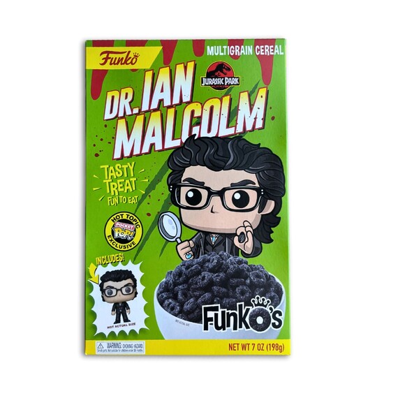 Funko Cereal Jurassic Park Dr. Ian Malcolm Hot Topic Exclusive Sealed Vaulted - Picture 8 of 8